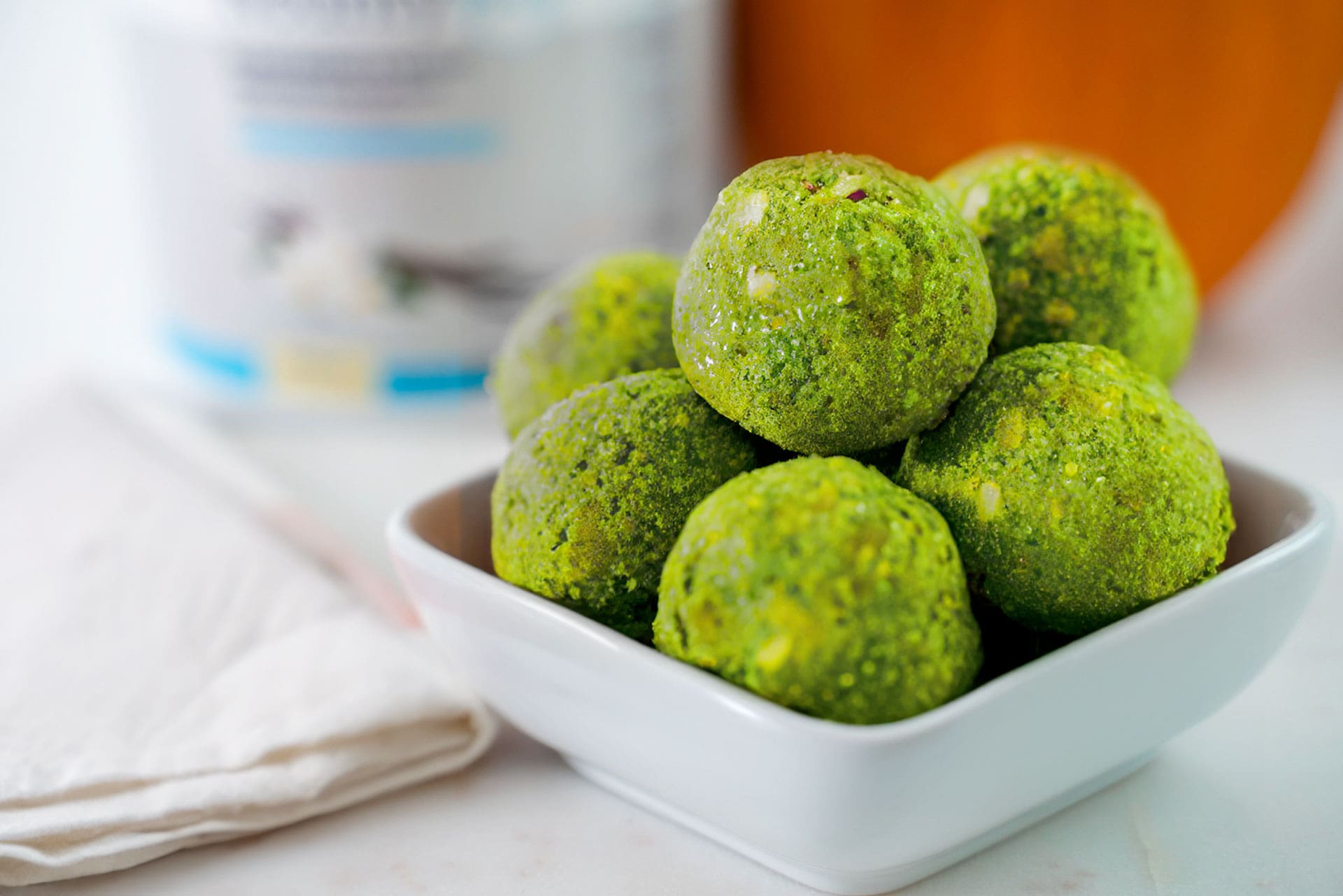 Matcha Pistachio Energy Bites