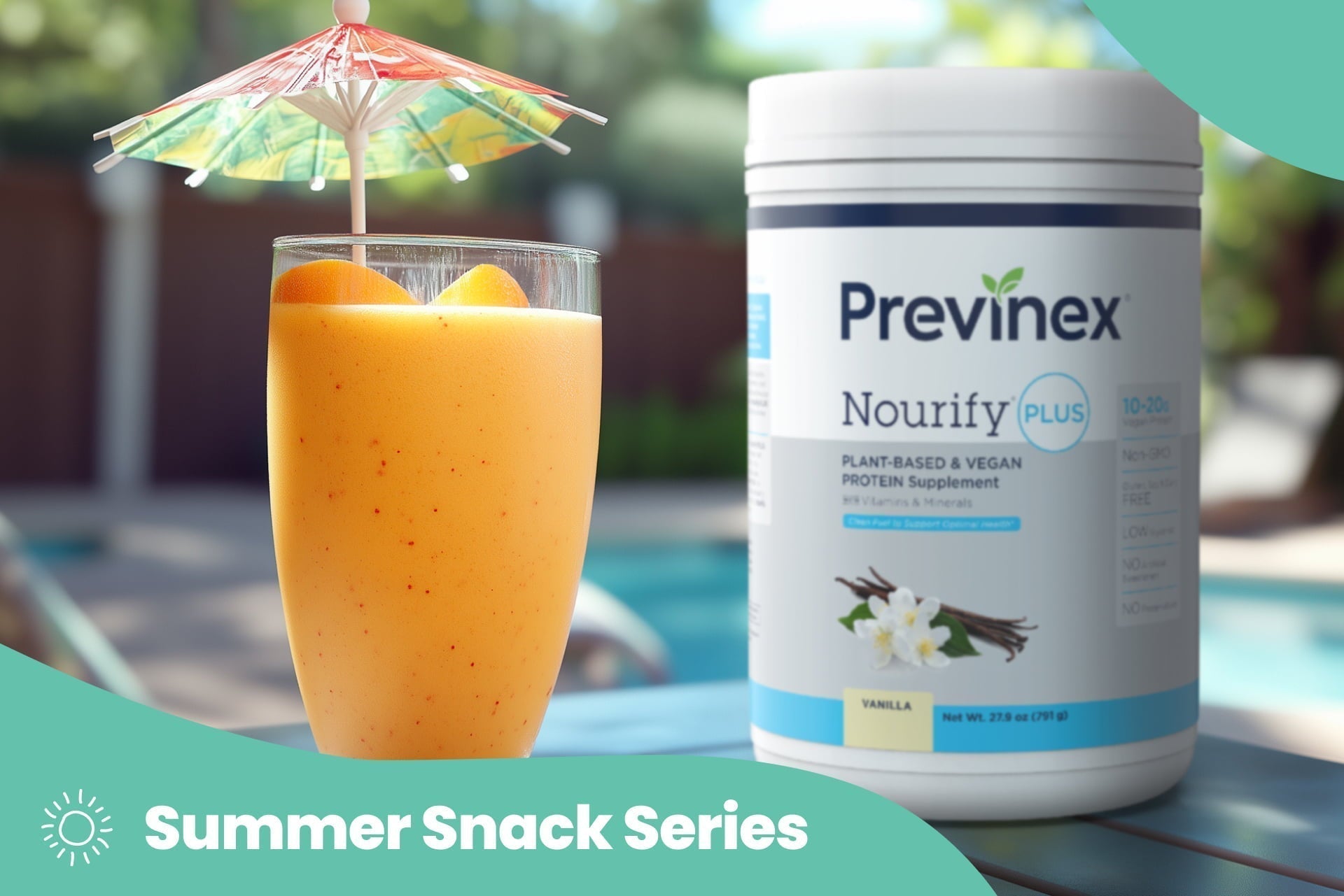 Summer Snack Series: Peach Protein Smoothie
