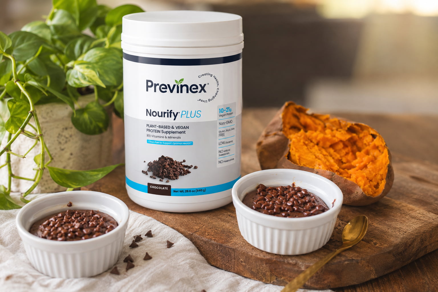 Microwave Sweet Potato Protein Brownies (for two)