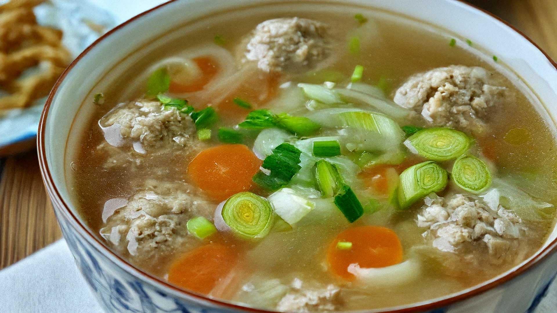 From The Previnex Kitchen: Ginger Scallion Turkey Meatball Soup