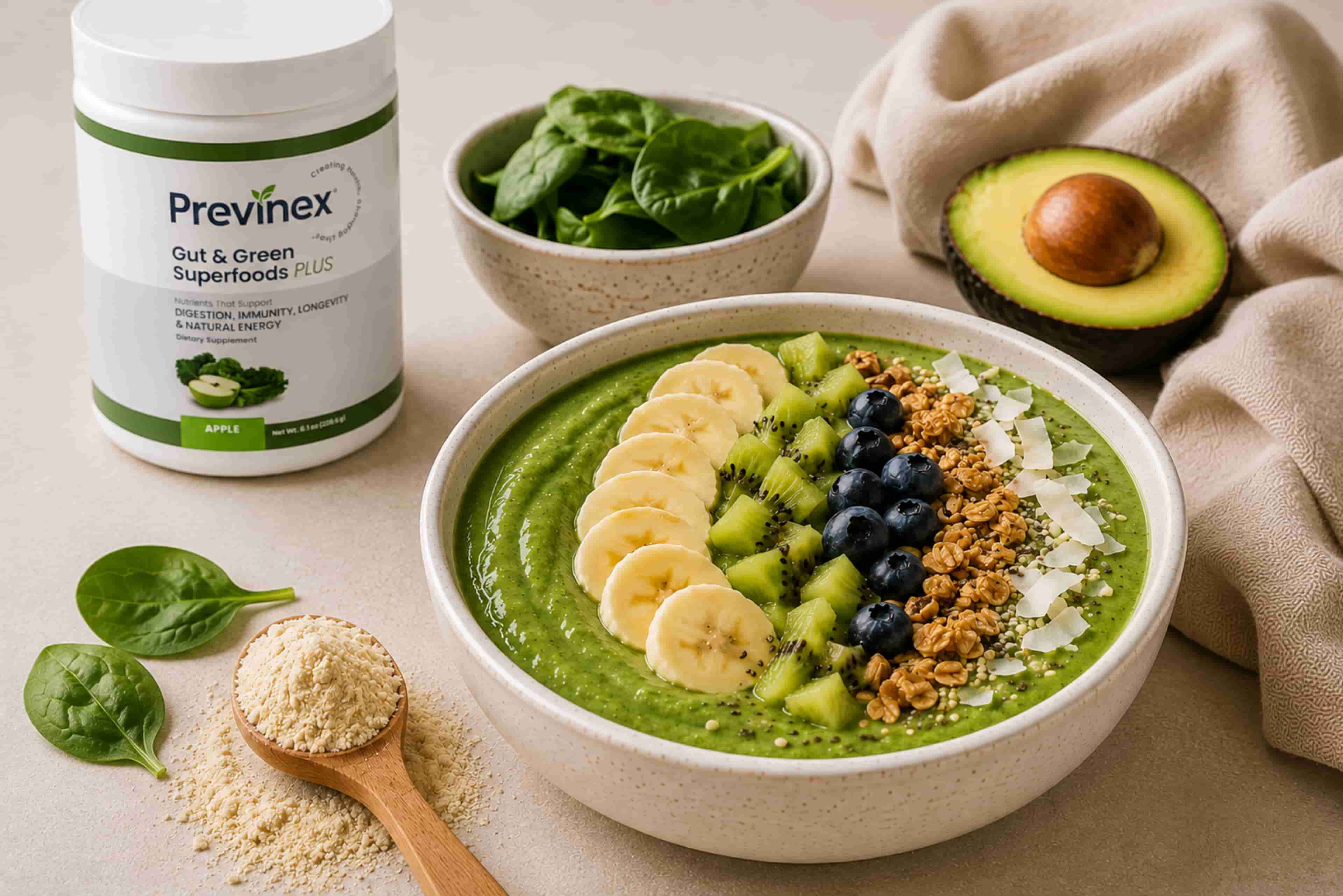 Gut-Loving Green Smoothie Bowl Recipe
