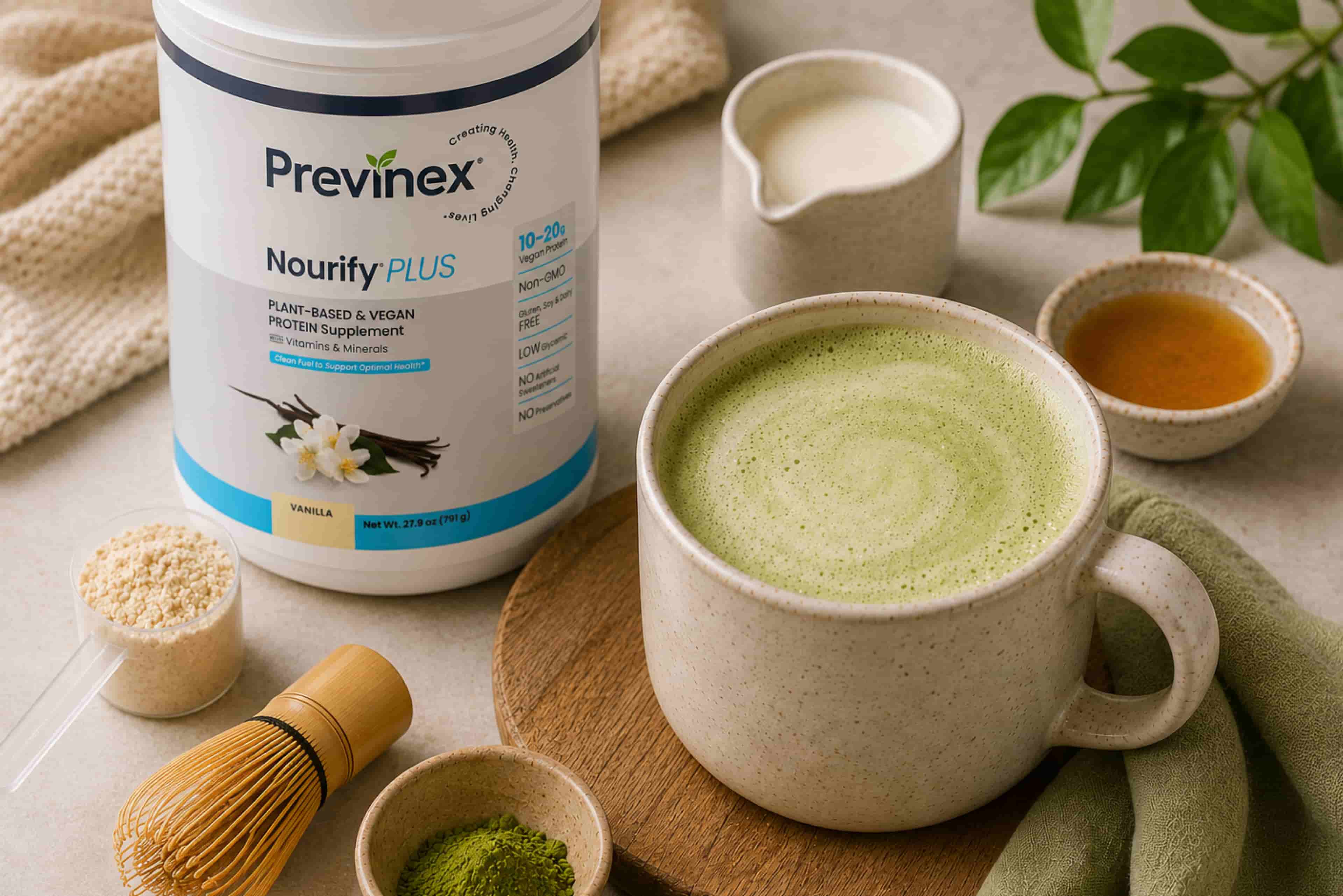 Hot Matcha Latte Recipe with Vanilla Protein