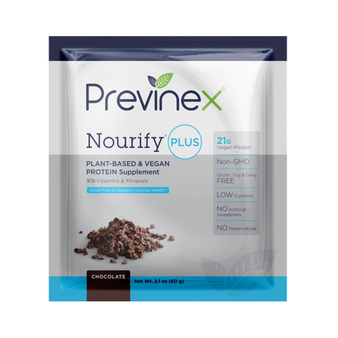 Previnex Chocolate Plant-Based, Vegan Protein - Gluten Free, Soy