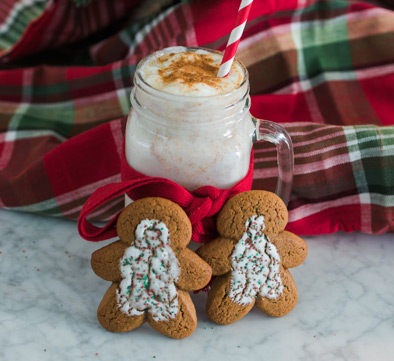 Healthy holiday gingerbread smoothie